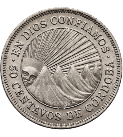 Nicaragua, Republic. 50 Centavos 1956