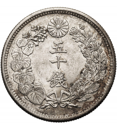 Japonia, Yashihito (Taisho), rok 1-45 / 1912-1926 AD. 50 Sen, rok 6 / 1917 AD