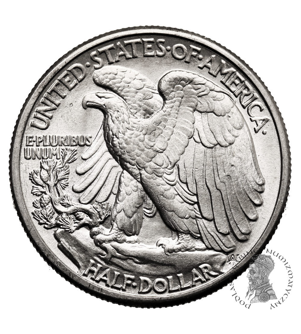 USA. 1/2 dolara 1942, Filadelfia - "Walking Liberty Half Dollar"