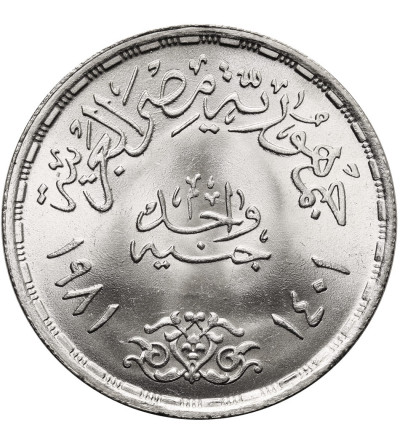 Egypt. 1 Pound AH 1401 / 1981 AD, 3rd Anniversary of Suez Canal Reopening