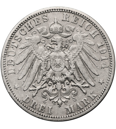 Germany, Prussia. 3 Mark 1914 A, Wilhelm II