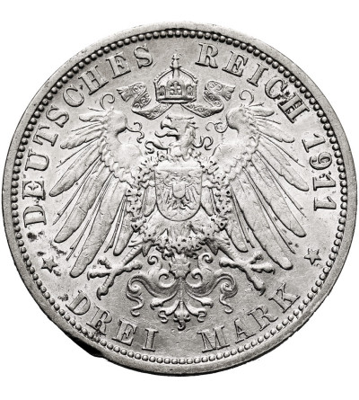 Germany, Prussia. 3 Mark 1911 A, Wilhelm II