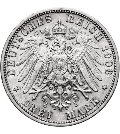 Niemcy, Prusy. 3 marki 1908 A, Wilhelm II