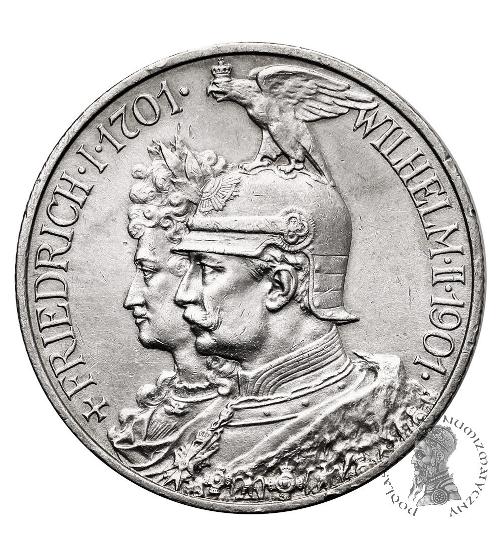 Niemcy. Prusy, Wilhelm II, 1888-1918. 2 marki 1901 A, 200 lecie Królestwa Prus