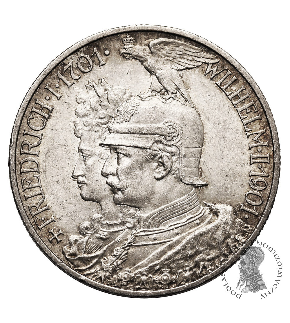 Germany. Prussia, Wilhelm II, 1888-1918. 2 Mark 1901 A, 200th Anniversary Kingdom of Prussia