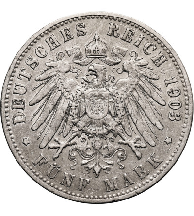 Germany. Prussia, Wilhelm II, 1888-1918. 5 Mark 1903 A