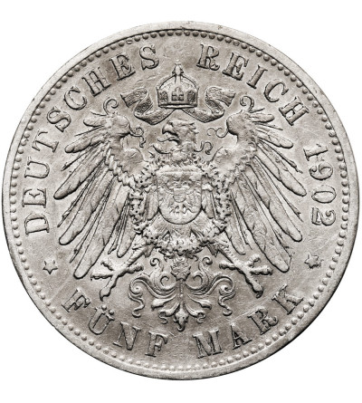 Germany. Prussia, Wilhelm II, 1888-1918. 5 Mark 1902 A