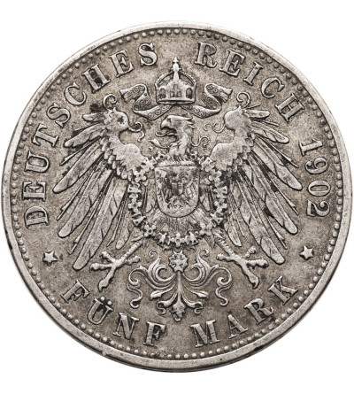 Germany. Bayern / Bavaria, Otto, 1886-1913. 5 Mark 1902 D