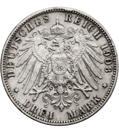 Germany. Hamburg. 3 Mark 1908 J