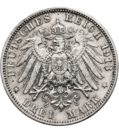 Germany. Hamburg. 3 Mark 1913 J