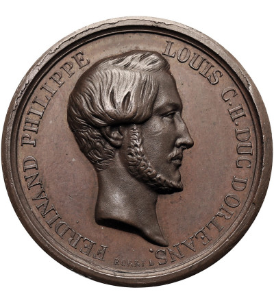 Francja, Ludwik Filip I (1830 - 1848). Medal 1843, upamiętniający wzniesienie kaplicy Saint-Ferdinand