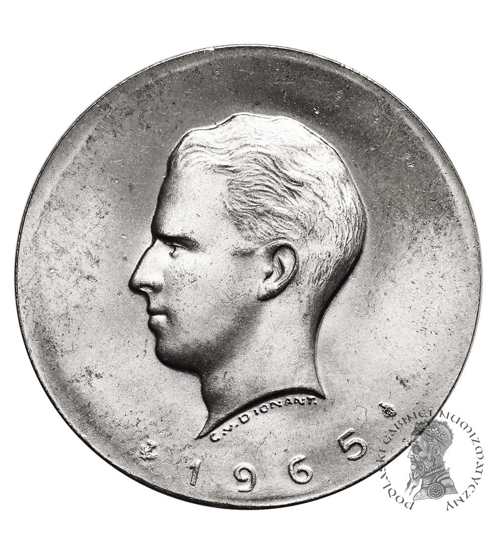 Belgia, Baudouin I / Baldwin I Koburg (1951 - 1993). Srebrny Medal 1965, Milenium Mennicy Brukselskiej