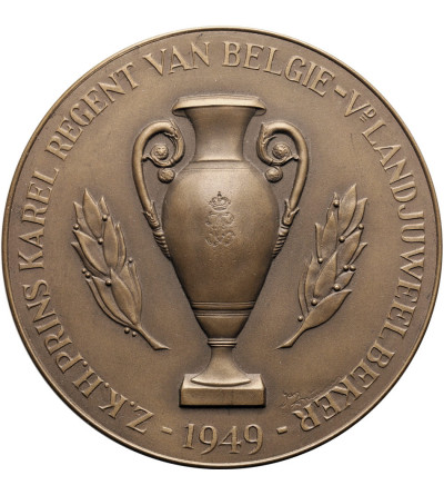 Belgia, Leopold III Koburg (1934-1951), Bruksela. Medal 1949 Z.K.H. PRINS KAREL REGENT VAN BELGIE