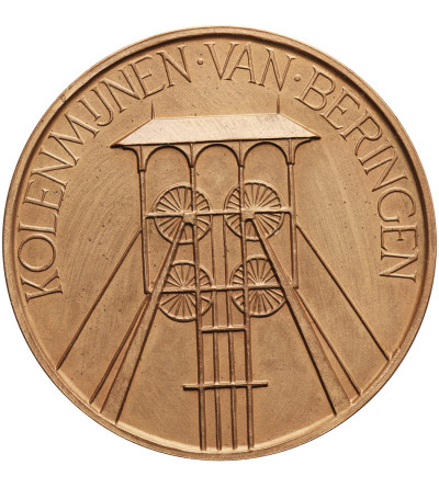 Belgia, Baudouin I / Baldwin I Koburg (1951-1993), Flandria. Medal 1950 na wizytę Księcia w Kopalni w Beringen