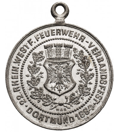 Germany, Dortmund. Medal 1884, 22nd Festival of the Rhine-Westphalian Fire Brigades Association