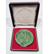 Belgium, East Flanders, Aalst. Porcelain medal commemorating the medieval beginnings of the city of Aalst