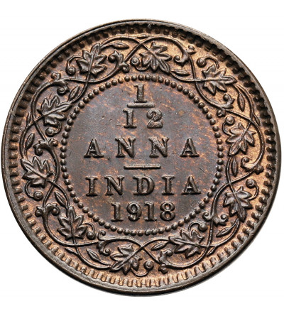 India British, George V. 1/12 Anna 1918 (c), Calutta