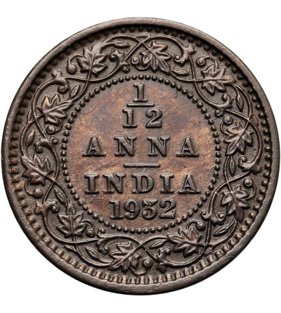 India British, George V. 1/12 Anna 1932 (c), Calcutta