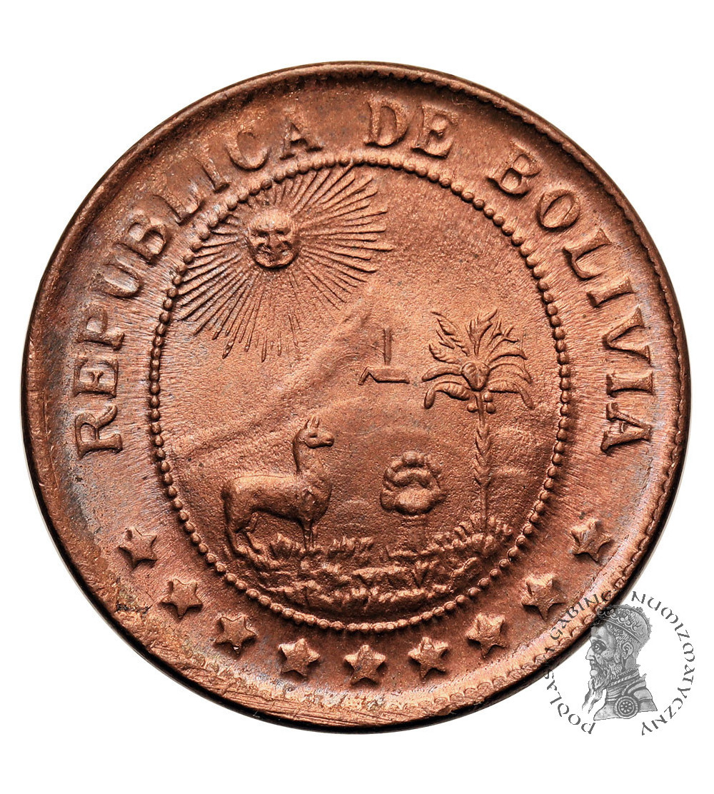 Bolivia. 50 Centavos (1/2 Boliviano) 1942