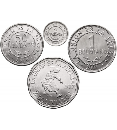 Bolivia. Set 4 coins