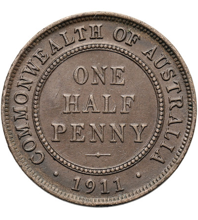 Australia, George V. 1/2 Penny 1911 (L), London Mint