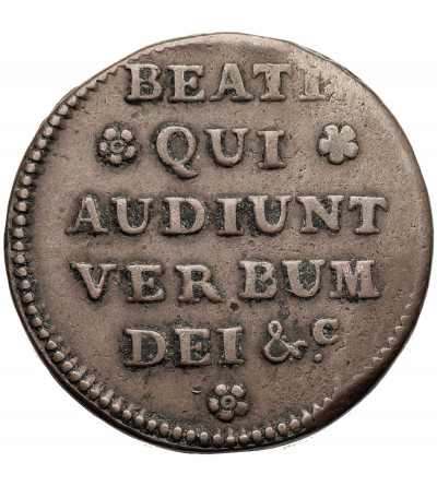 Belgium, Liege / Luik. Copper Token / Jeton of the Confraternity of the Holy Sacrament, LAUDETUR SS SACRAMENTUM