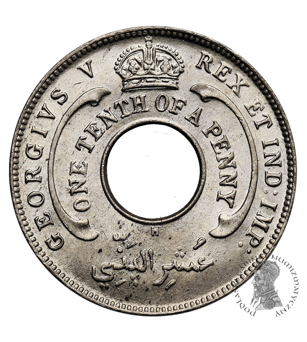 British West Africa. 1/10 Penny 1912 H, George V