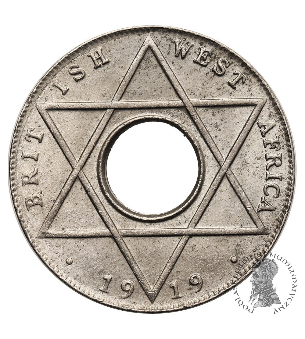 Brytyjska Afryka Zachodnia. 1/10 penny 1919 H, Jerzy V