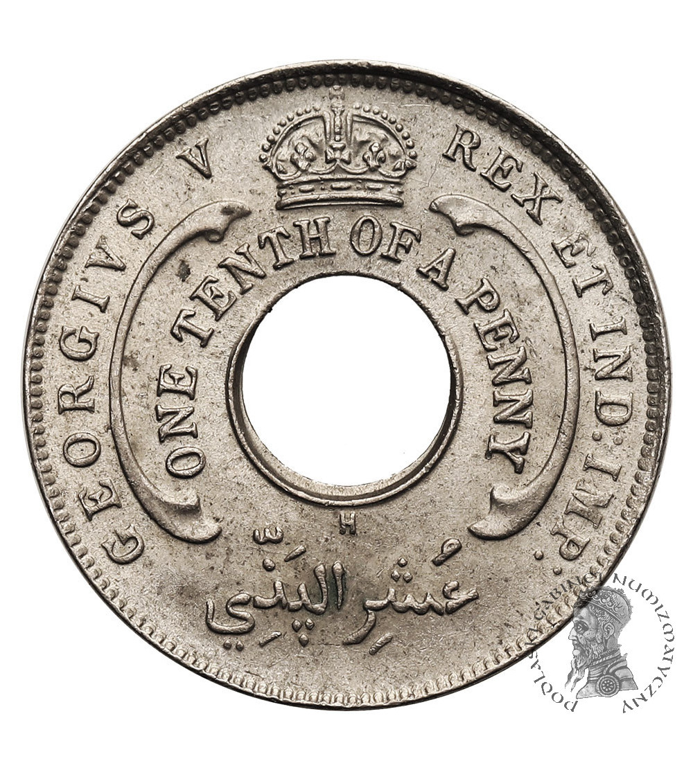 British West Africa. 1/10 Penny 1919 H, George V