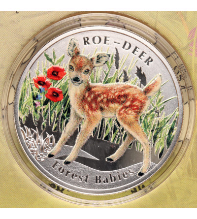 Niue. 1 Dollar 2014, Roe-Deer, series: Forest Babies - Proof