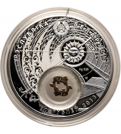 Belarus. 20 Roubles 2013, Pisces, series: Signs of the Zodiac - Proof