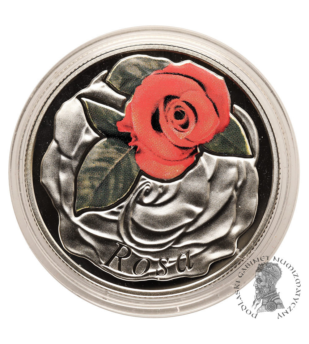 Belarus. 10 Roubles 2013, Rose, series: Beauty of Flowers - Proof