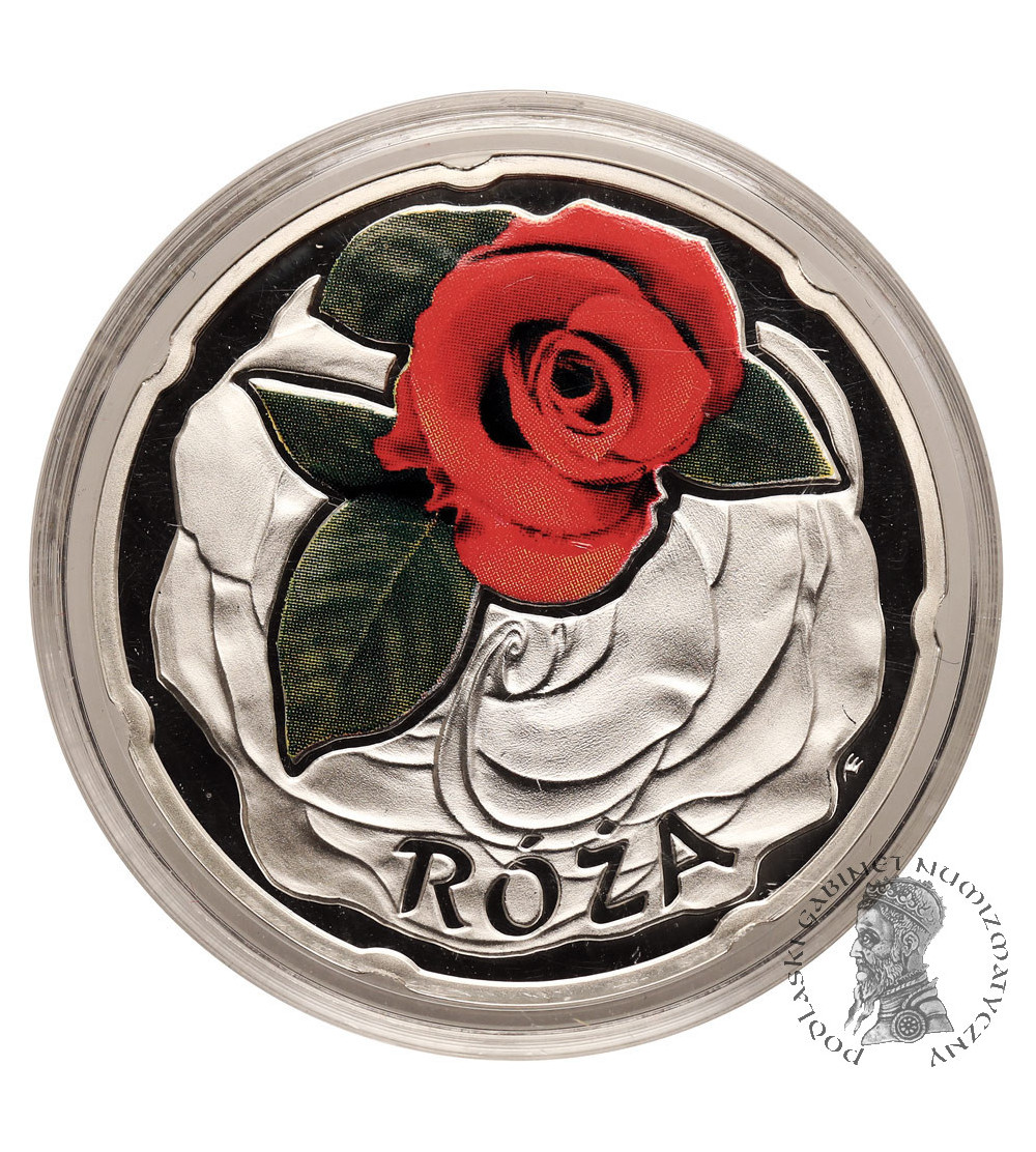 Poland. Silver Medal, Rose, series: Beauty of Flowers - Proof