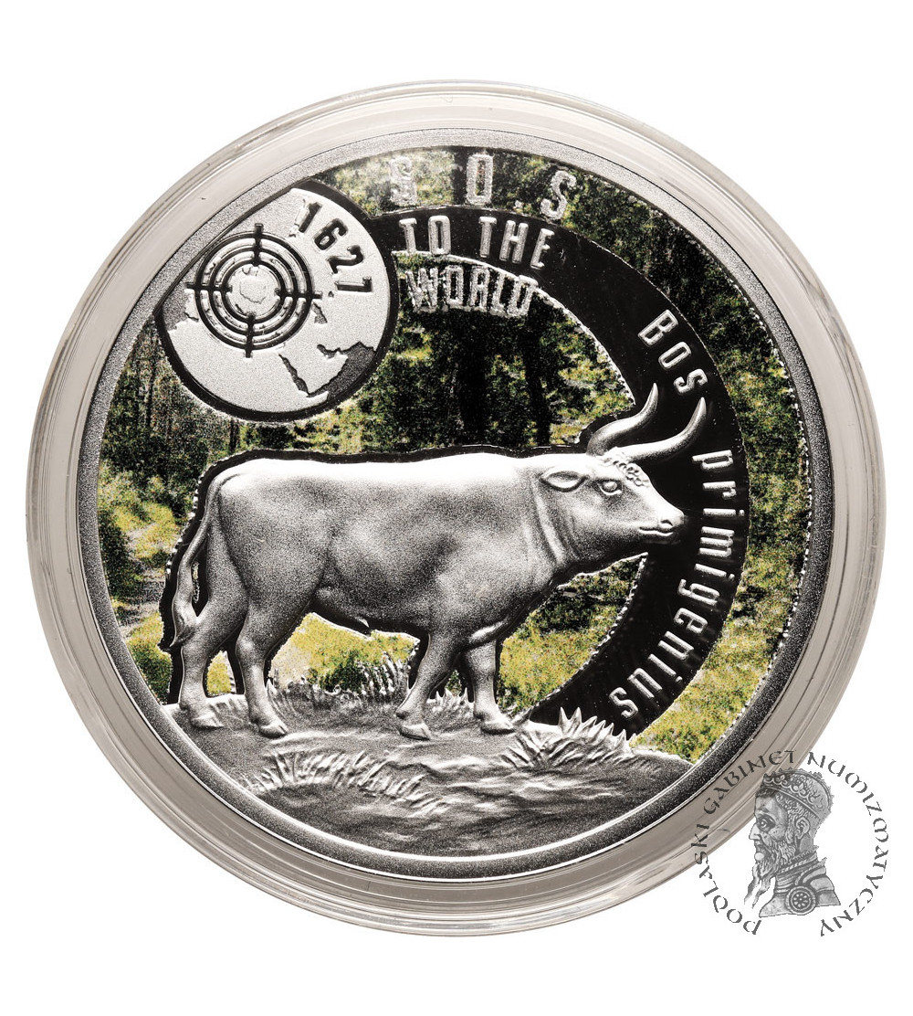 Niue. 1 dolar 2016, Tur leśny (Aurochs), seria: S.O.S. dla Świata - Ich Już Nie Ma - Proof