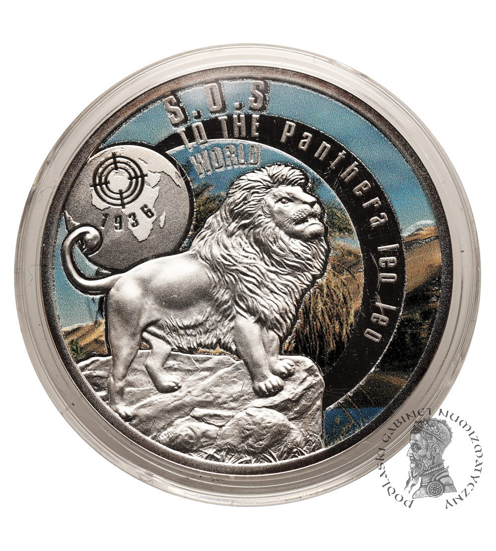 Niue. 1 Dollar 2016, Barbary lion (Panthera leo leo), series: S.O.S. to the World - They're Already Gone- Proof