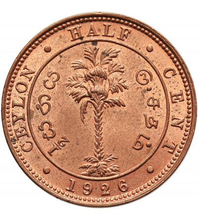 Ceylon, George V. 1/2 Cent 1926