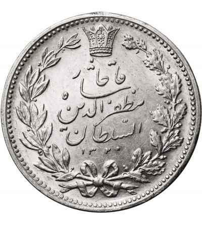 Iran, Muzaffar al-Din Shah. 5000 Dinars (5 Kran), AH 1320 / 1902 AD