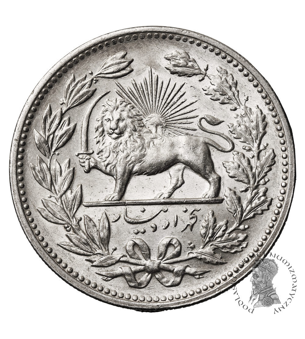 Iran, Muzaffar al-Din Shah. 5000 Dinars (5 Kran), AH 1320 / 1902 AD