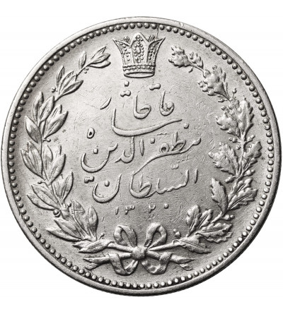 Iran, Muzaffar al-Din Shah. 5000 Dinars (5 Kran), AH 1320 / 1902 AD