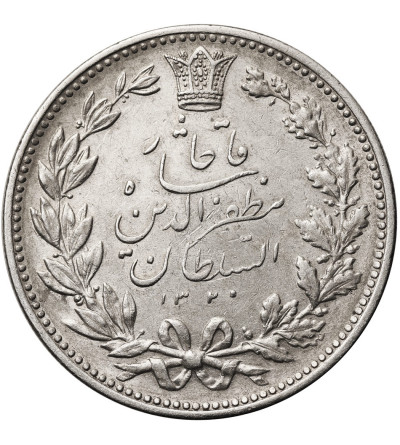 Iran, Muzaffar al-Din Shah. 5000 Dinars (5 Kran), AH 1320 / 1902 AD