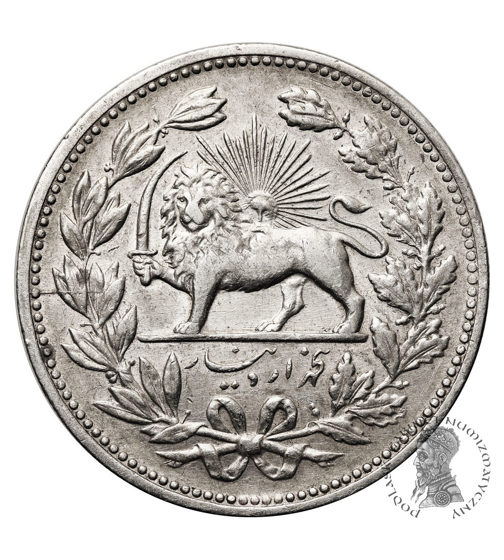 Iran, Muzaffar al-Din Shah. 5000 Dinars (5 Kran), AH 1320 / 1902 AD