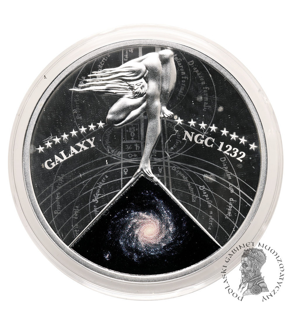 Niue. 1 Dollar 2015, Galaxy NGC 1232, Series: The Most Beautiful Galaxies - Proof