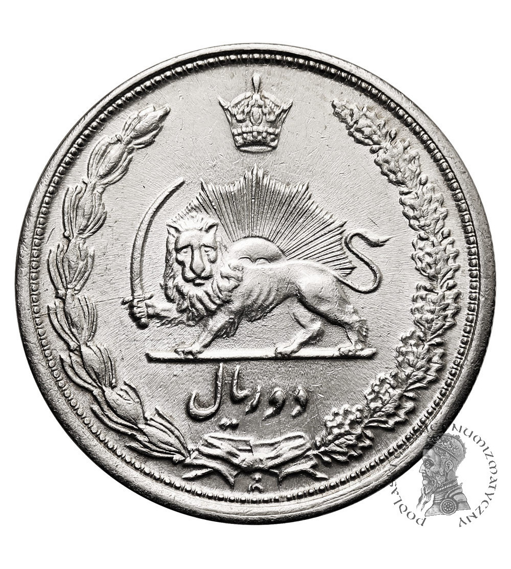 Iran, Reza Shah AH 1344-1360 / 1925-1941 AD. 2 Rials, SH 1313 / 1934 AD