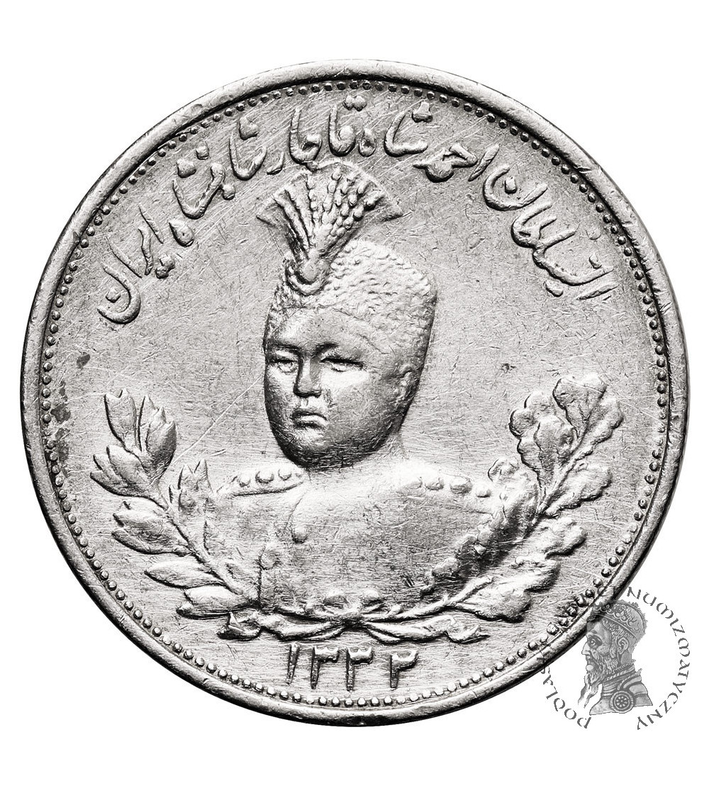 Iran. Sultan Ahmad Shah, AH 1327-1344 / 1909-1925 AD. 2000 Dinars (2 Kran), AH 1332 / 1913 AD