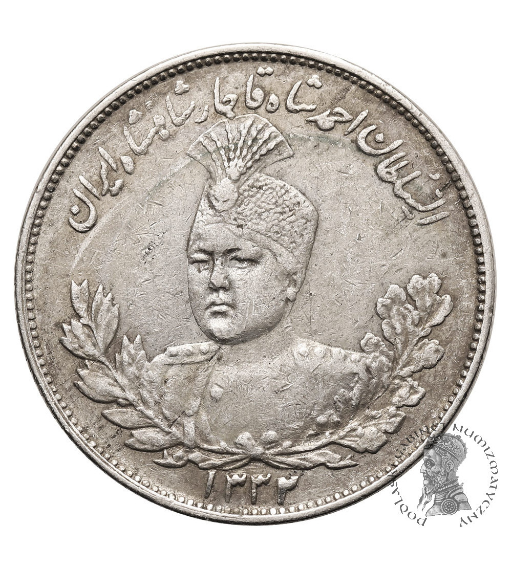 Iran. Sultan Ahmad Shah, AH 1327-1344 / 1909-1925 AD. 2000 Dinars (2 Kran), AH 1332 / 1913 AD