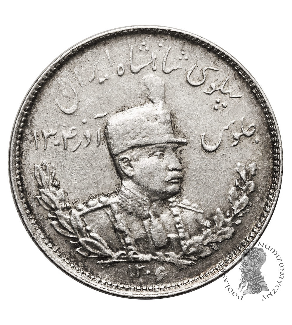 Iran, Reza Shah 1925-1941. 2000 Dinarów (2 Kran), SH 1306 / 1927 AD, bez znaku mennicy