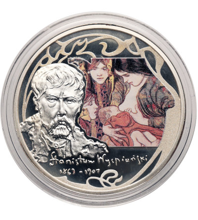 Poland. Stanislaw Wyspianski (1869 - 1907) medal, series: Famous Poles - Proof