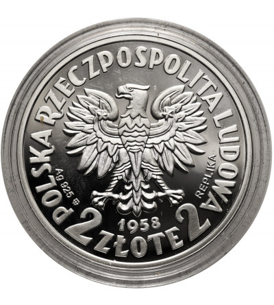 Poland, PRL (1952-1989). 2 Zlote 1958 Elk (2012), replica of the unrealized design