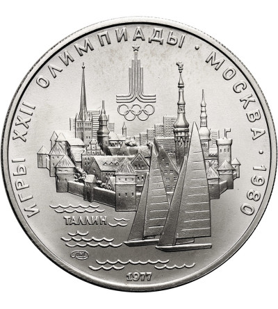 Russia, Soviet Union (U.S.S.R.). 5 Roubles 1977, Summer Olympics Moscow 1980 - Tallinn