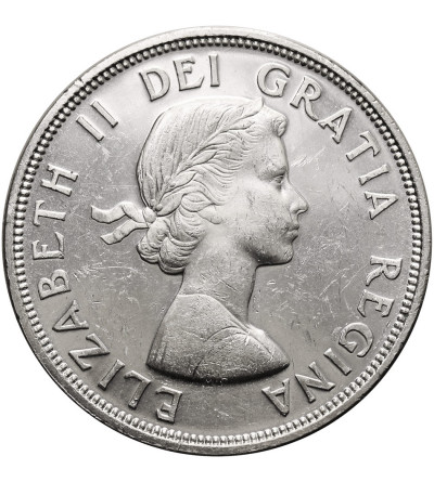 Kanada, Elżbieta II (1952-2022). 1 dolar 1964, 100 Rocznica Konferencji w Charlottetown i Quebecu